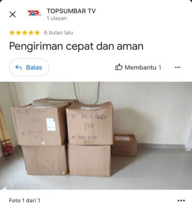 Gambar Pemberian Bintang dari Customer